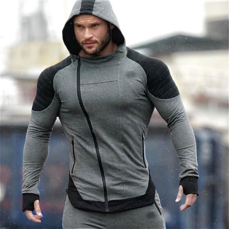Men running jacket Sports fitness Long sleeves Hooded Tight training Run Jogging Jackets clothes, Black
Men running jacket Sports fitness Long sleeves Hooded Tight training Run Jogging Jackets clothes, Black