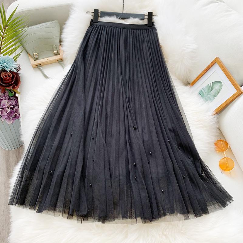 Maxi Long Tulle Skirts Womens 2020 High Waist Ball Gown Skirt Summer Elastic Waist Adult Tutu Skirts Jupe Longue Femme, Black 
Maxi Long Tulle Skirts Womens 2020 High Waist Ball Gown Skirt Summer Elastic Waist Adult Tutu Skirts Jupe Longue Femme, Black