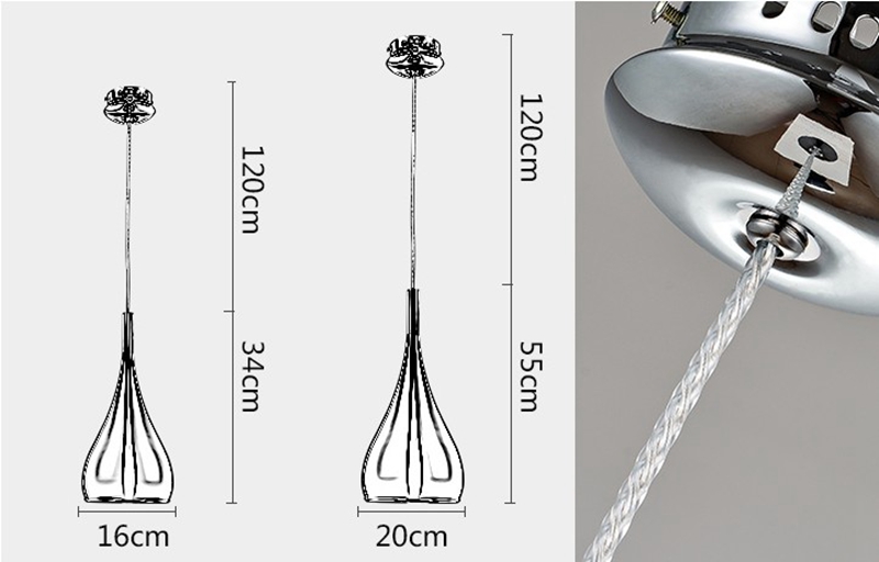 LED Pendant Lights Raindrop Water Drop Light Indoor Lighting Office Study Lamp Chandelier Ball Lamps Creativity Factory Outlet