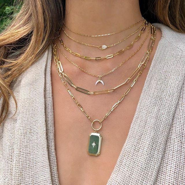 Fashion 925 Sterling Silver Plain Large Paper Clip Paperclip Chain Necklace Custom