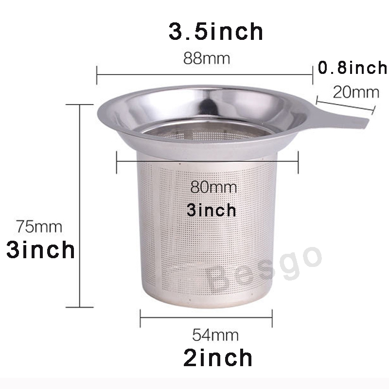 Stainless Steel Mesh Tea Infuser Tools Household Reusable Coffee Strainers Metal Spices Loose Filter Strainer Herbal Spice Filters DBC BH2721