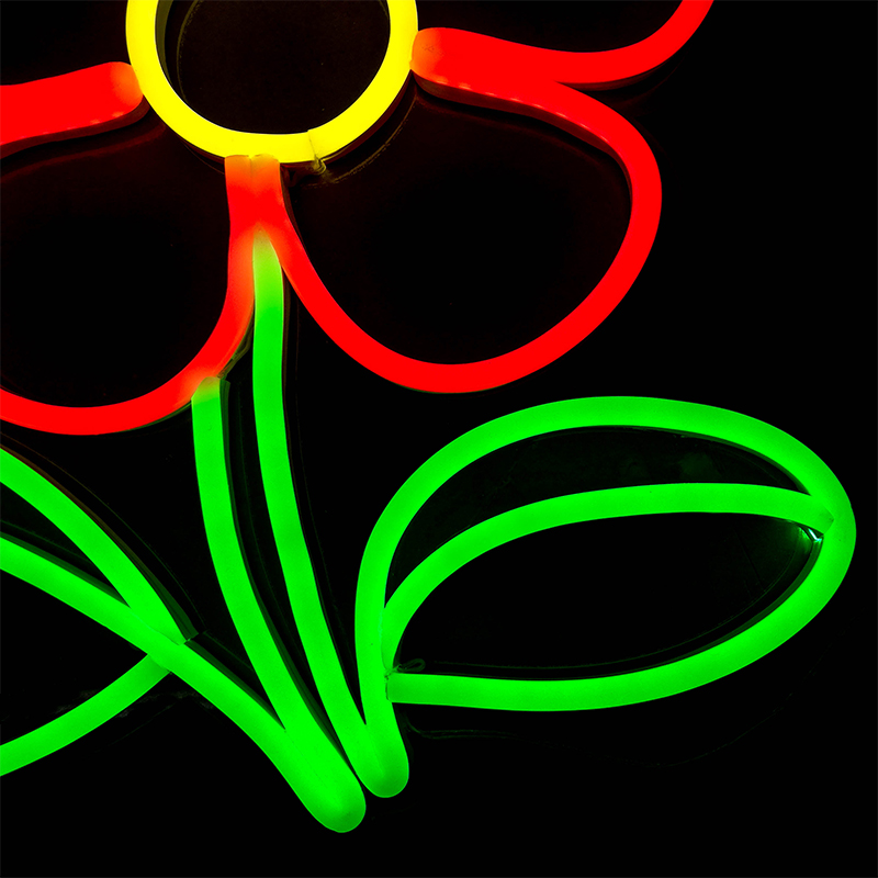 Lovely Flower Sign Bar KTV Home Bedroom wall decoration handmade neon light 12 V Super Bright