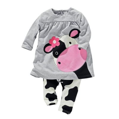 Newborn spring and autumn baby girl clothes casual long-sleeve T-shirt+Pants suit Tracksuit the cow suit of the girls, Photo color
Newborn spring and autumn baby girl clothes casual long-sleeve T-shirt+Pants suit Tracksuit the cow suit of the girls, Photo color