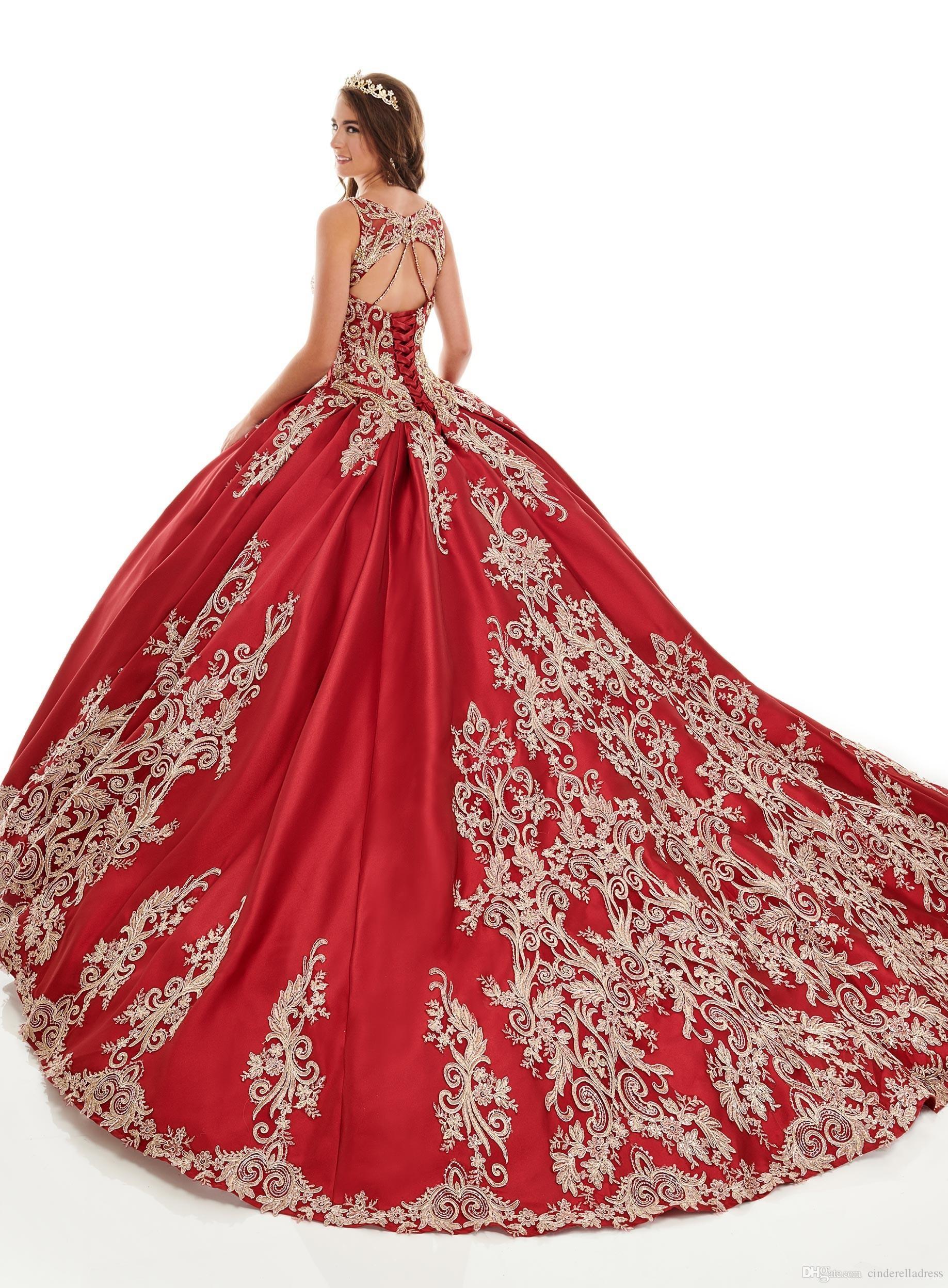2020 Princess Embroidery Ball Gown Quinceanera Dresses Spaghetti Beaded Keyhole Back Party Pageant Dress For Sweet 16 Girls