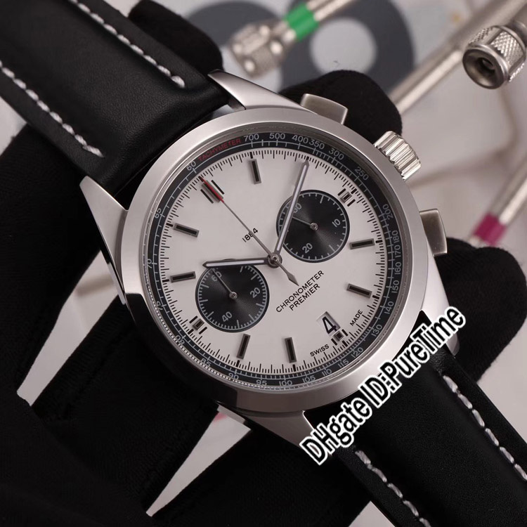 New Premier B01 AB0118221G1P2 VK Quartz Chronograph Mens Watch Steel Case White Dial Black Subdial Black Leather White Line Puretime C22a1, Customized waterproof service
New Premier B01 AB0118221G1P2 VK Quartz Chronograph Mens Watch Steel Case White Dial Black Subdial Black Leather White Line Puretime C22a1, Customized waterproof service