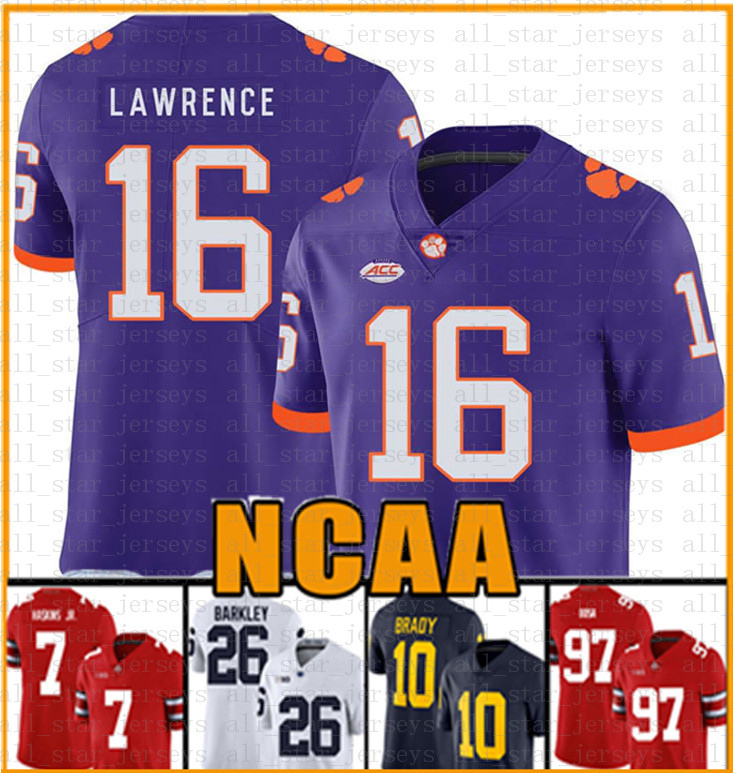 NCAA Clemson Tigers 16 Trevor Lawrence 9 Travis Etienne Jr. American football Jersey 13 Tua Tagovailoa 10 Tom Brady Jerseys csert, Ncaa (yeshu)
NCAA Clemson Tigers 16 Trevor Lawrence 9 Travis Etienne Jr. American football Jersey 13 Tua Tagovailoa 10 Tom Brady Jerseys csert, Ncaa (yeshu)