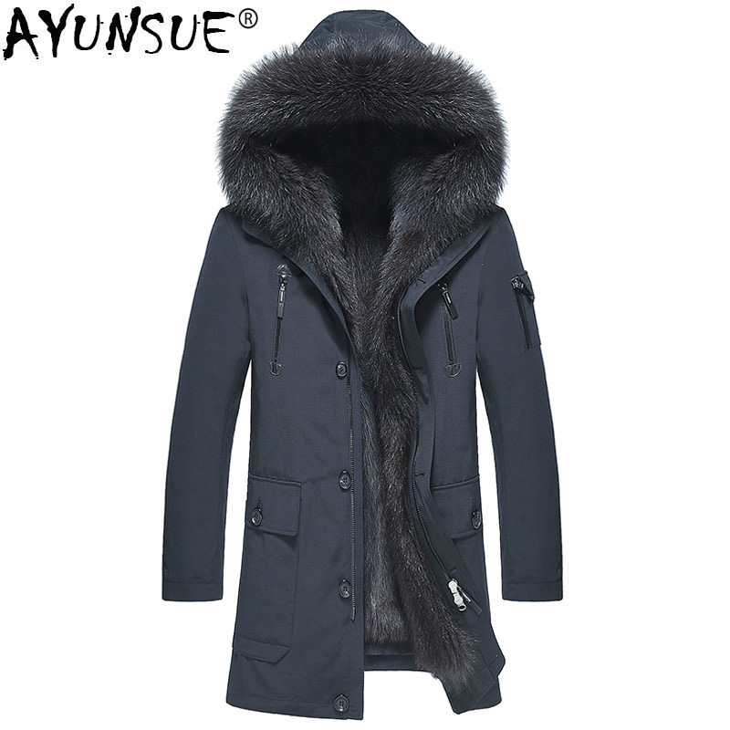 AYUNSUE Parka Real Fur Coat Men Winter Jacket Natural Raccoon Fur Liner Warm Jackets and Coats Parkas Hombre 2019 4163 KJ2977, Army green
AYUNSUE Parka Real Fur Coat Men Winter Jacket Natural Raccoon Fur Liner Warm Jackets and Coats Parkas Hombre 2019 4163 KJ2977, Army green