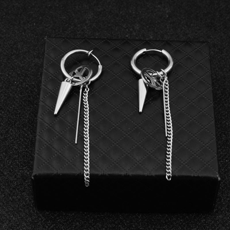 1 Pcs Silver Long Tassel Kpop Cross Earrings Men boys Earrings Stainless Steel Stud for Women grils
1 Pcs Silver Long Tassel Kpop Cross Earrings Men boys Earrings Stainless Steel Stud for Women grils