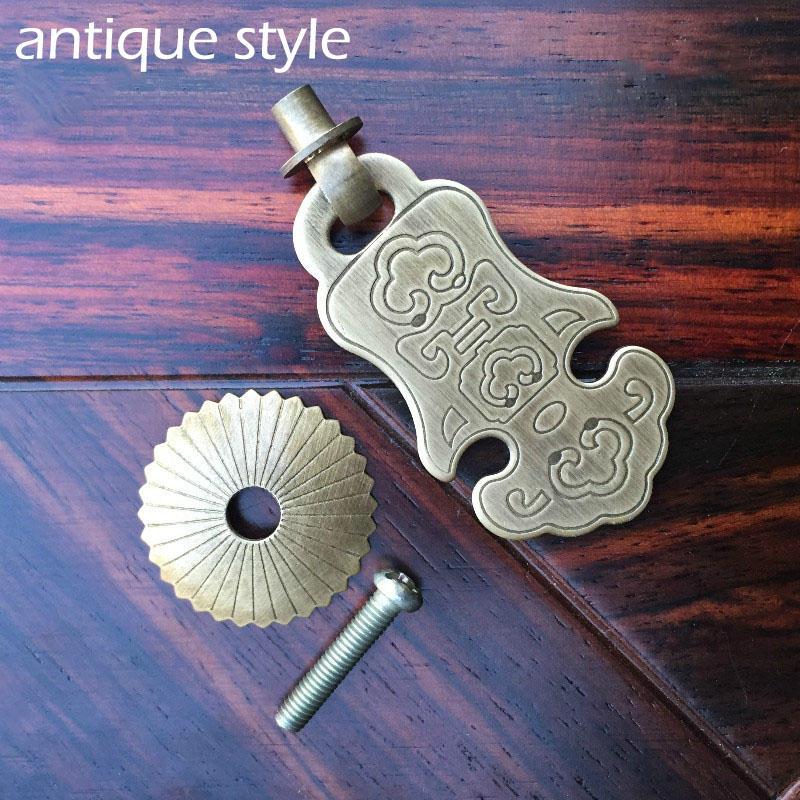 S style Chinese antique simple drawer knob furniture door handle hardware Classical wardrobe cabinet shoe closet cone vintage pull ring