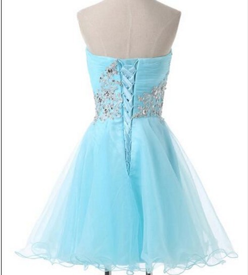 New Simple Cheap Short Prom Dresses With Organza Bead Plus Size Women Formal Evening Cocktail Homecoming Celebrity Party Gowns QC1458