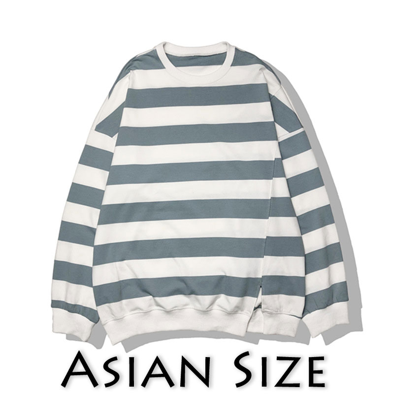 Men's Hoodies & Sweatshirts Men Woman 2021 O-Neck Loose Mens Striped Korean Male Colorful Sweatshirt Clothes Autumn