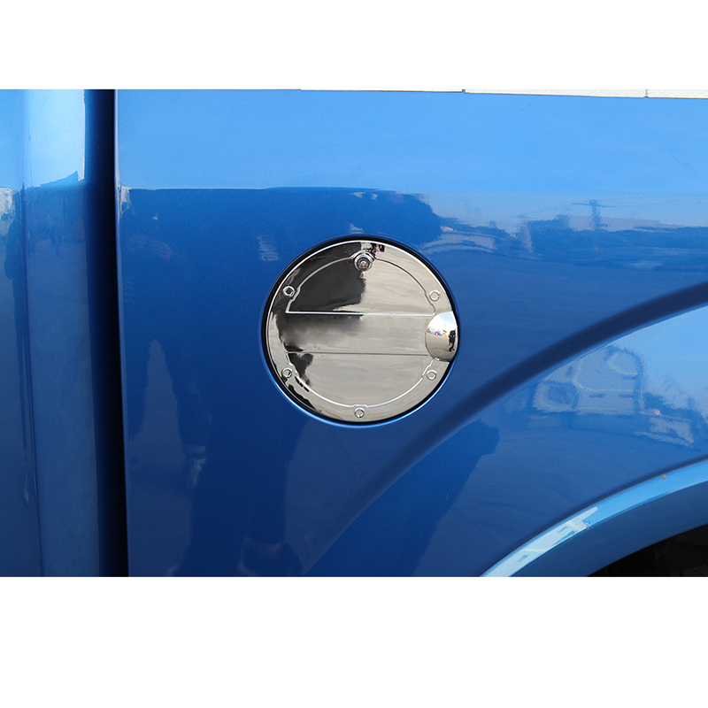 Chrome Gas Door Fuel Tank Oil Cap Cover With Lock For Ford F150 Car Accessories