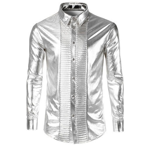 2019 Tuxedo Shirt Men Plus Size Nightclub Stage Chemise Homme Shiny Metallic Mens Dress Shirts Long Sleeve Silver Camisa, Black5
2019 Tuxedo Shirt Men Plus Size Nightclub Stage Chemise Homme Shiny Metallic Mens Dress Shirts Long Sleeve Silver Camisa, Black5
