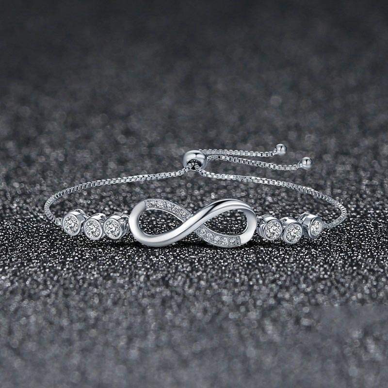 Fashion-Love Infinity Bracelet for Women Personalized Infinity 8 Symbol Chain Bracelets Party Gift S915