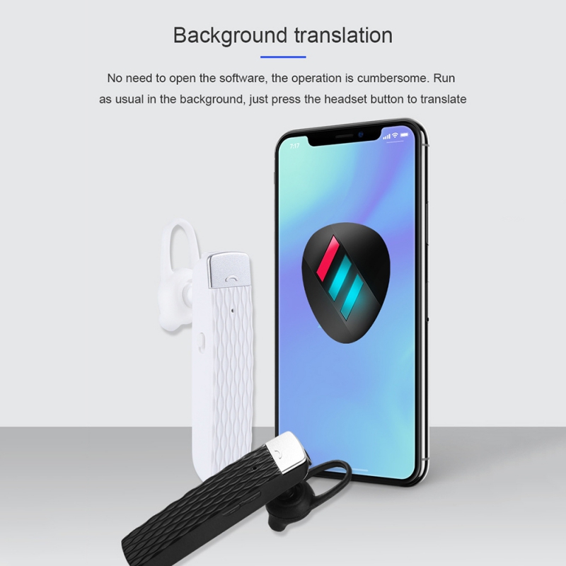 Wireless Translator Earphones 20 Multi-language Voice Intelligent Instant Translation Headset Bluetooth, T2 black
Wireless Translator Earphones 20 Multi-language Voice Intelligent Instant Translation Headset Bluetooth, T2 black
