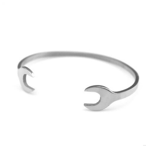 Fashion- jewelry bracelets for men titanium steel bracelets double-ended spanner cuff hot fashion free of shipping