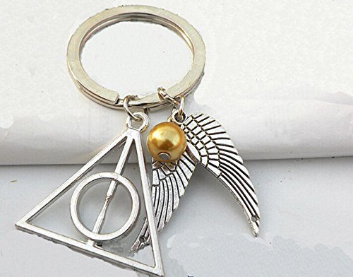 2019 Zinc Alloy Ancient Silver Death Hallows Feather Golden Snitch Legend Inspiration Keychain Keyring European American Popular Hot Jewelry от DHgate WW