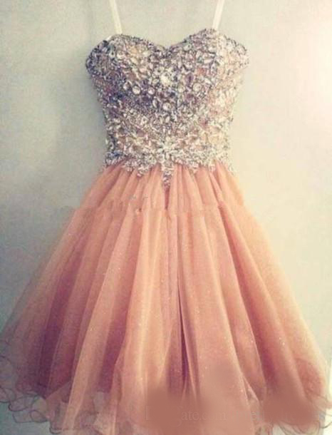 2020 Bling Bling Crystal Beaded Sweetheart A-Line Cocktail Prom Dresses Tulle Short Vestidos De Soiree Formal Graduation Party Gowns