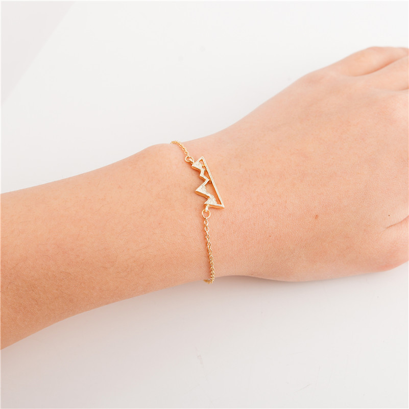 10PCS Snowy Mountain Top Bracelet Simple Minimalist Nature Colorado Mountain Peak Range Hiking Travel Wanderlust Landscape Bracelets