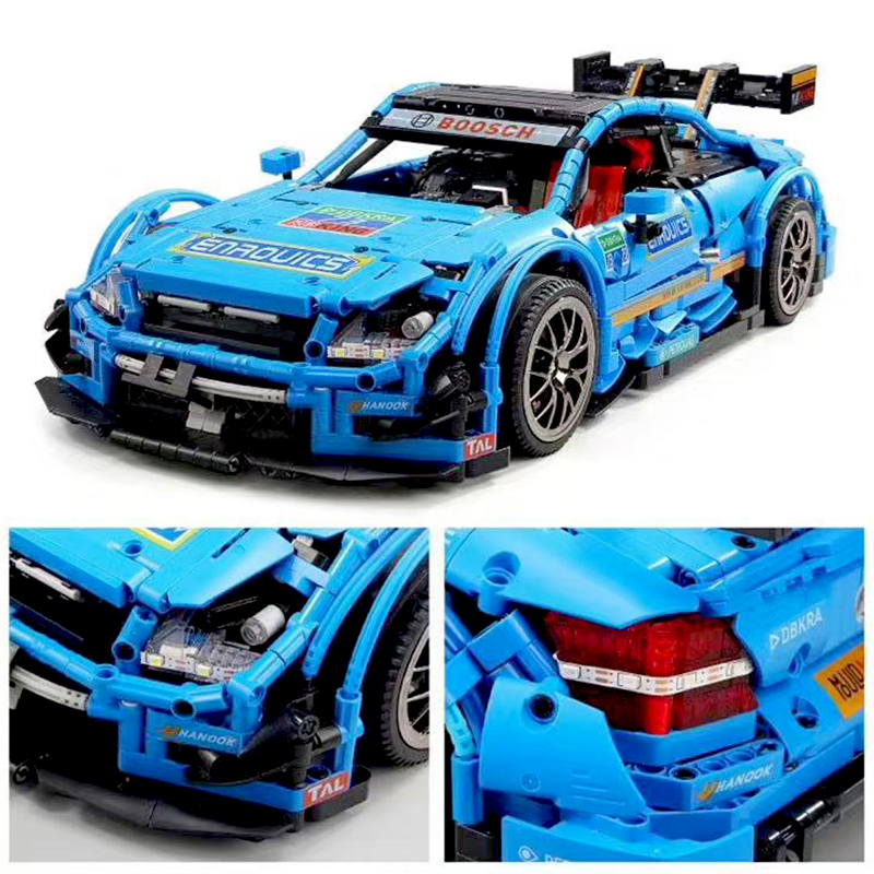 MOC-6687 Blue Sport Racing Car Set With Battery Motor Building Blocks 13073 Technic Series App Control Children Education Christmas Gifts Birthday Toy