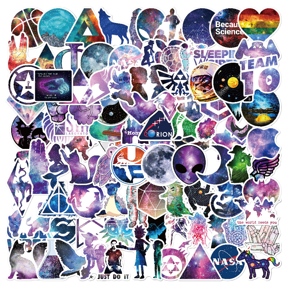 100 Pcs Mixed Starry sky galaxy Graffiti Sticker Laptop Skateboard Pad Luggage PS4 DIY stickers cartoon PVC Wall stickers bag kids gift toys, Multi colors
100 Pcs Mixed Starry sky galaxy Graffiti Sticker Laptop Skateboard Pad Luggage PS4 DIY stickers cartoon PVC Wall stickers bag kids gift toys, Multi colors