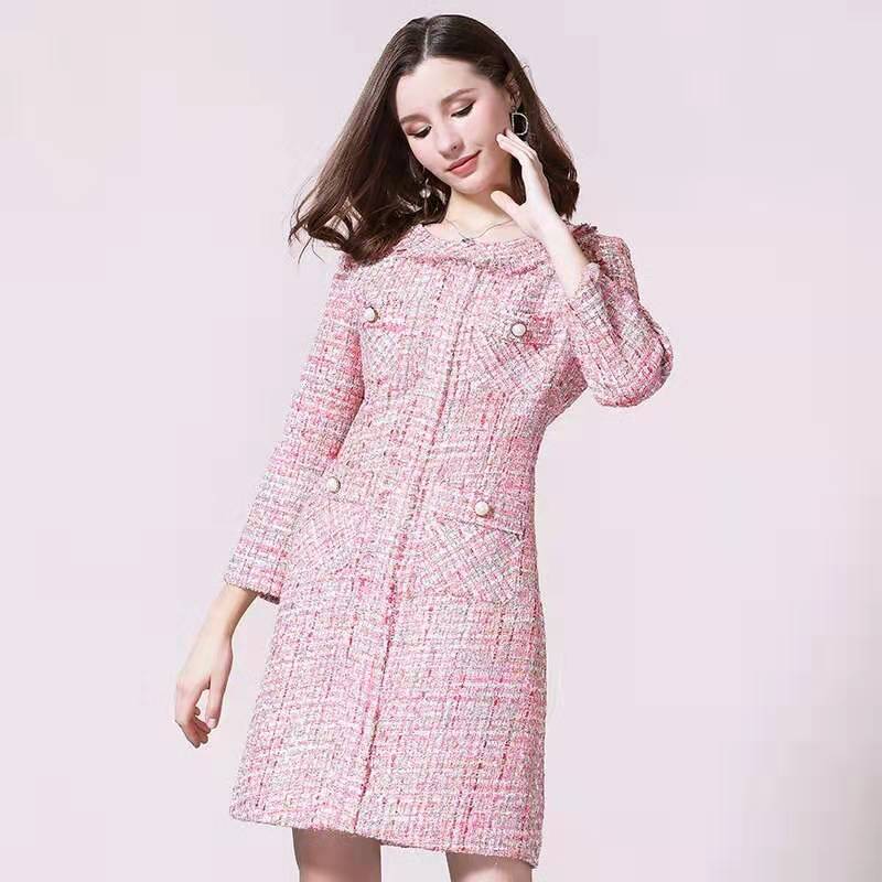 women fall winter tweed dress luxury designer pink tweedy dresses empire A-line coat pocket Dress office lady work vestido Dresses gift S-XL, Black;gray
women fall winter tweed dress luxury designer pink tweedy dresses empire A-line coat pocket Dress office lady work vestido Dresses gift S-XL, Black;gray