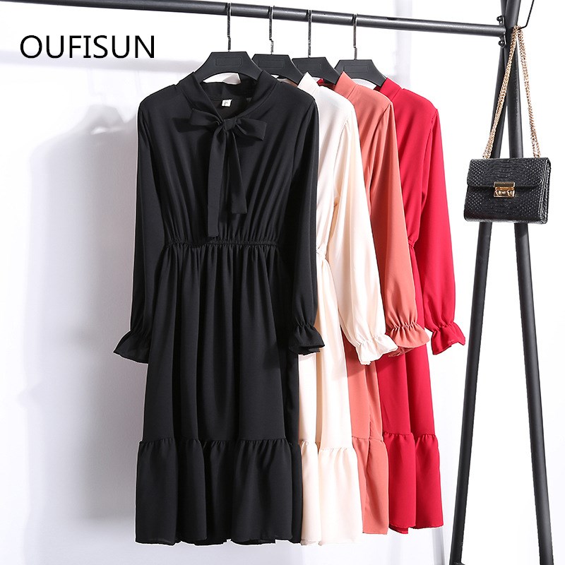 Fashion Autumn Shirt Chiffon Midi Dress Long Sleeve Office Polka Dot Vintage Dress Spring Women Casual Red Floral For Ladies, Rust red
Fashion Autumn Shirt Chiffon Midi Dress Long Sleeve Office Polka Dot Vintage Dress Spring Women Casual Red Floral For Ladies, Rust red