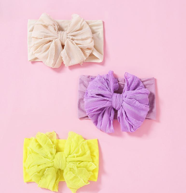 Bulk 30pc/lot Big Messy Chiffon Bow on Nylon Headbands for Girls Fashion Elastic Wide Turban Head Wrap Children Girls Headwear, Can choose any color
Bulk 30pc/lot Big Messy Chiffon Bow on Nylon Headbands for Girls Fashion Elastic Wide Turban Head Wrap Children Girls Headwear, Can choose any color