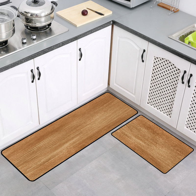 Wood Grain Anti-slip Kitchen Mat Long Bath Carpet Modern Entrance Doormat Tapete Absorbent Bedroom Living Room Floor Mat