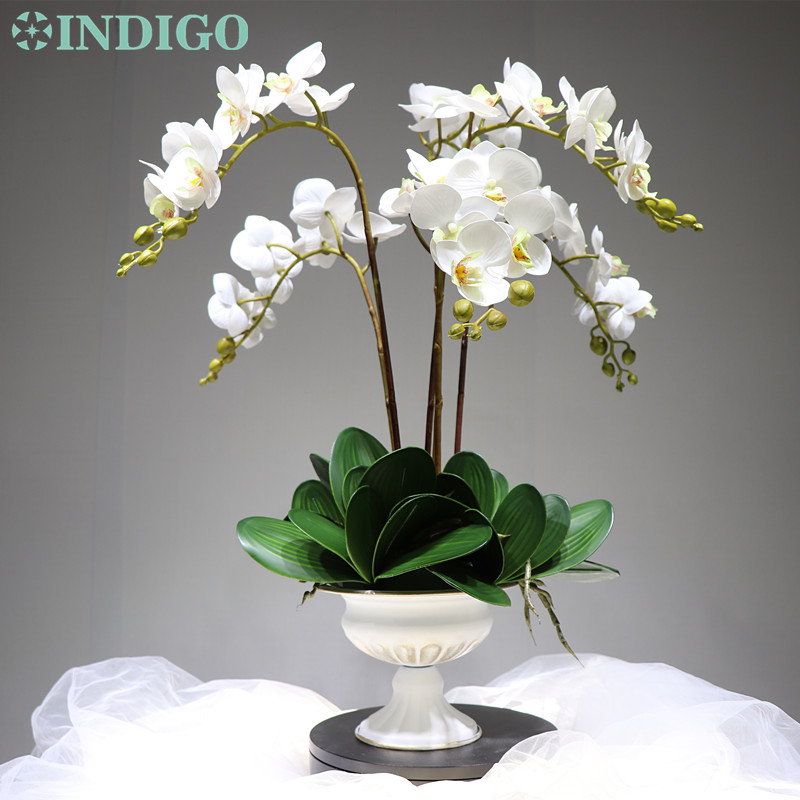 - (5 Flower + 9 Leaves Vase) White Orchids Arrangment Real Touch Office Table Decoration Free Decorative Flowers & Wreaths, Same as photo
- (5 Flower + 9 Leaves Vase) White Orchids Arrangment Real Touch Office Table Decoration Free Decorative Flowers & Wreaths, Same as photo