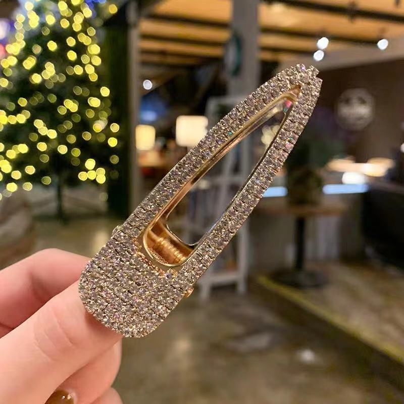 Crystal Hair Clips for Women Girls Fashion Hair Barrettes Decorative Bling Hairpins Rhinestone Bobby Pin Metal Hair Accessories