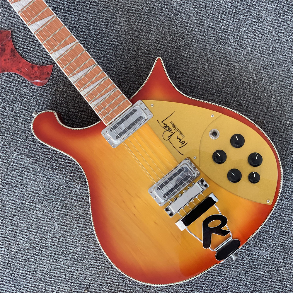 Neck Thru Body RIC 660 12 String Cherry Sunburst Tm Petty Electric Guitar, Gloss Varnish Red Fingerboard, Checkerboard Bindin
Neck Thru Body RIC 660 12 String Cherry Sunburst Tm Petty Electric Guitar, Gloss Varnish Red Fingerboard, Checkerboard Bindin