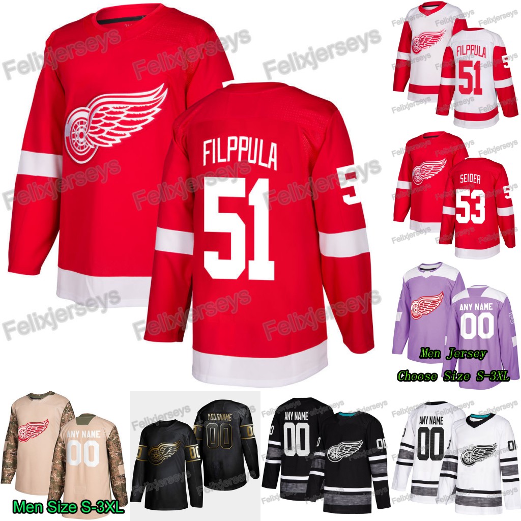 51 Valtteri Filppula Detroit Red Wings Moritz Seider Mike Green Luke Witkowski Jimmy Howard Dominic Turgeon Michael Rasmussen Vanek Jersey, Black;red
51 Valtteri Filppula Detroit Red Wings Moritz Seider Mike Green Luke Witkowski Jimmy Howard Dominic Turgeon Michael Rasmussen Vanek Jersey, Black;red