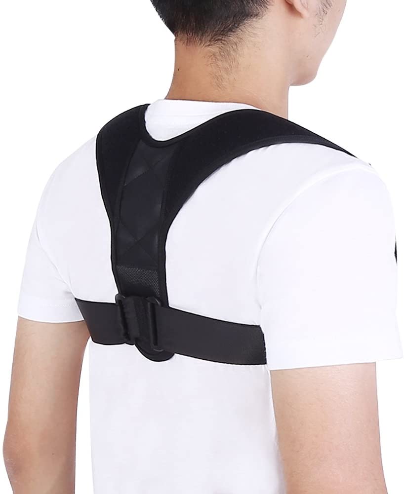 Adjustable Clavicle Posture Corrector Men Women Upper Back Brace Shoulder Lumbar Support Belt Corset Posture Correction Band Back Straightener Relieve