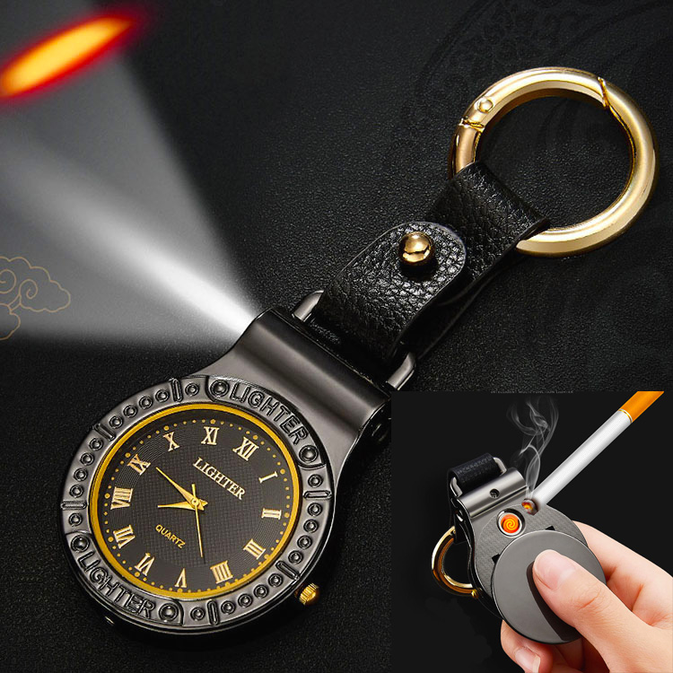 Creative 3 in 1 key chain quartz watch lighter Electric heater cigarette lighter USB Rechargeable cigar Lighter Windproof + led light w0330
Creative 3 in 1 key chain quartz watch lighter Electric heater cigarette lighter USB Rechargeable cigar Lighter Windproof + led light w0330