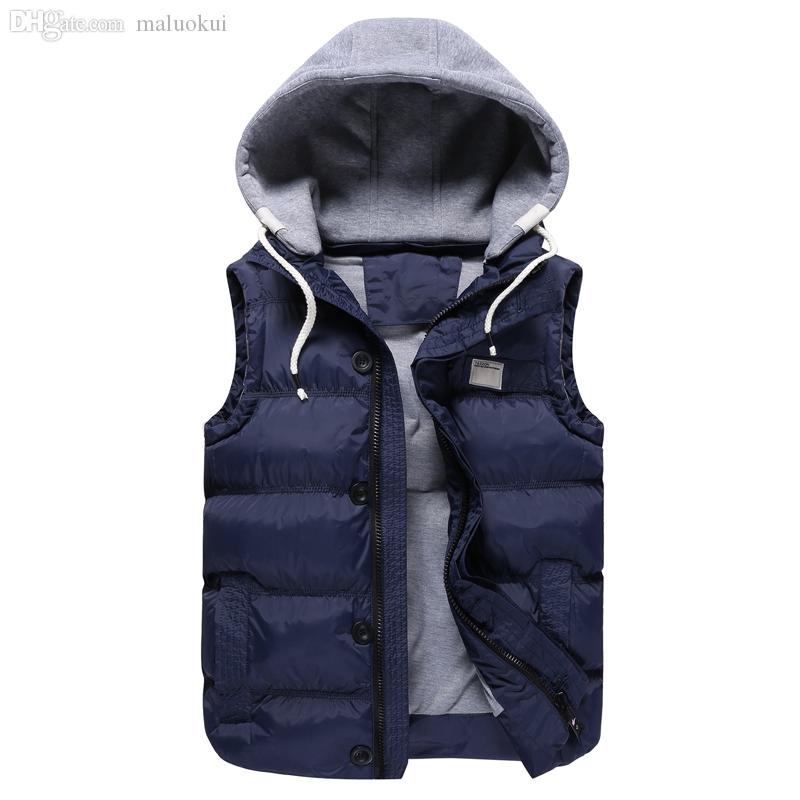 Fall-Men's padded vest detachable cap thick warm 2016 winter new men's fashion casual hooded coat yellow red green blue black M-5XL, Black;white
Fall-Men's padded vest detachable cap thick warm 2016 winter new men's fashion casual hooded coat yellow red green blue black M-5XL, Black;white
