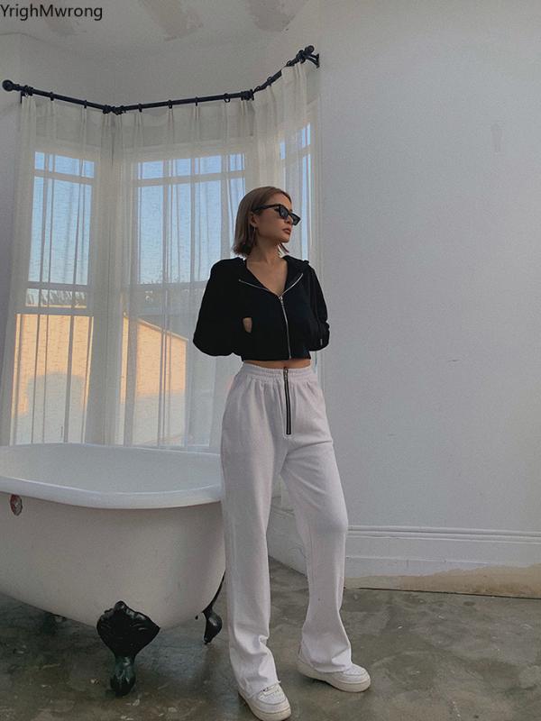 Front Zipper High Waist Sexy Solid Workout Fitness Loose Straight Pant Women Ladies Fashion Sweatpant Streetwear Wide Harem 2020, Black
Front Zipper High Waist Sexy Solid Workout Fitness Loose Straight Pant Women Ladies Fashion Sweatpant Streetwear Wide Harem 2020, Black