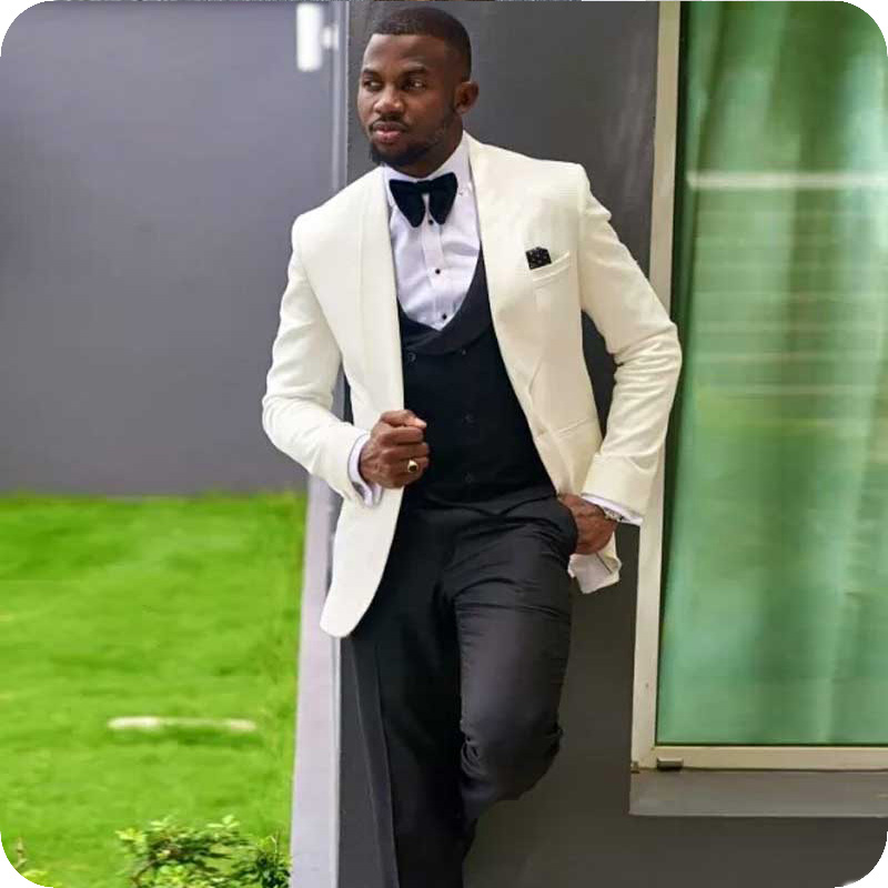 Latest Coat Pants Design Ivory Men Suits for Wedding Groom Wear Slim Fit Tuxedo Prom Man Blazer trajes de hombre 3Piece Terno Masculino, Same as image
Latest Coat Pants Design Ivory Men Suits for Wedding Groom Wear Slim Fit Tuxedo Prom Man Blazer trajes de hombre 3Piece Terno Masculino, Same as image