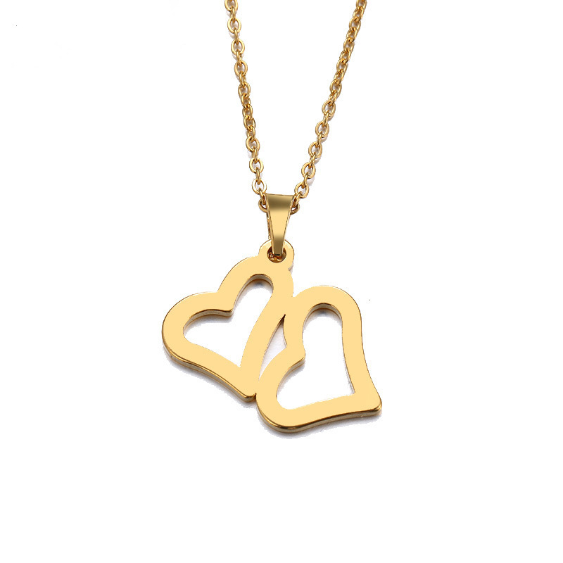Stainless Steel Necklace For Women Man Lover's Double Heart Gold And Silver Color Pendant Necklace Engagement Jewelry For Women
Stainless Steel Necklace For Women Man Lover's Double Heart Gold And Silver Color Pendant Necklace Engagement Jewelry For Women