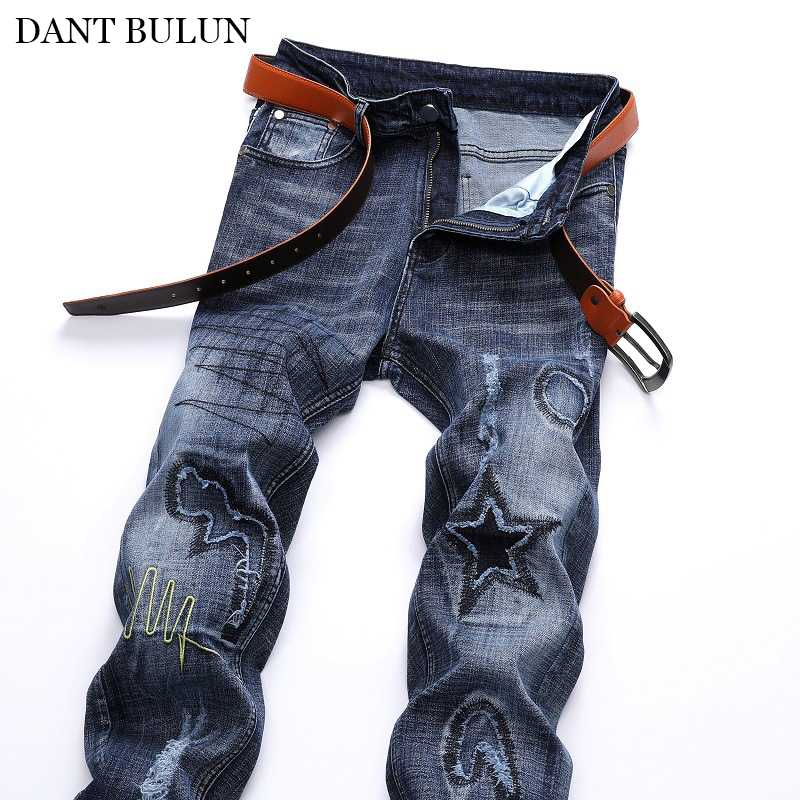 Jeans Men Designer Hip Hop Pants Embroidered Stretch Jeans Hombre Slim Fit Elastic Punk Style Pencil Pants Streetwear Men, Blue
Jeans Men Designer Hip Hop Pants Embroidered Stretch Jeans Hombre Slim Fit Elastic Punk Style Pencil Pants Streetwear Men, Blue