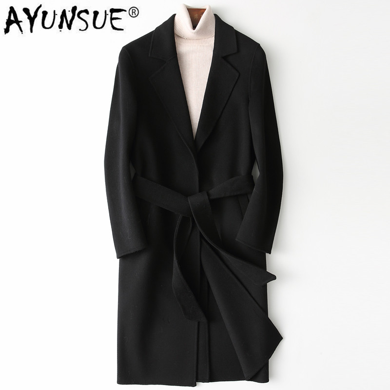 AYUNSUE Men's Wool Coat 2020 Spring Autumn Woolen Jacket Fashion Long Coat Men Korean Mens Coats and Jackets YFN8809 KJ4562, Black
AYUNSUE Men's Wool Coat 2020 Spring Autumn Woolen Jacket Fashion Long Coat Men Korean Mens Coats and Jackets YFN8809 KJ4562, Black