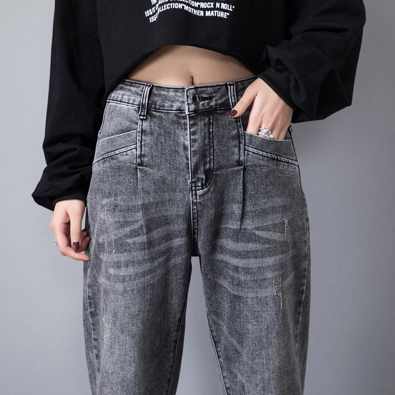 2020 new high waist boyfriend jeans fashion grey loose jeans women Harun pants casual pants street clothes plus size, Gray
2020 new high waist boyfriend jeans fashion grey loose jeans women Harun pants casual pants street clothes plus size, Gray