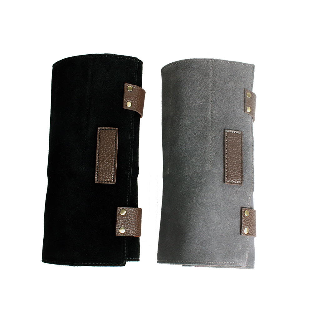 Real Leather Hair Stylist Professional Barber Scissor Pouch Cases Salon Hairdresser Scissors Tool Holster Folding Bag 12 Pockets T190706