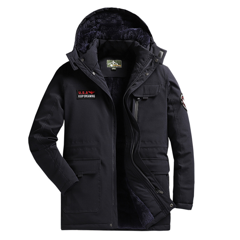 Men's Cotton-padded Clothes Outdoor Plus Velvet Thick Warm Cold Mid-length Men'S Wear, Black
Men's Cotton-padded Clothes Outdoor Plus Velvet Thick Warm Cold Mid-length Men'S Wear, Black