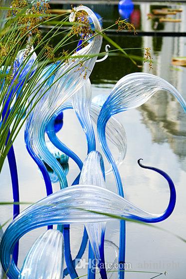 Customized European Blue Decorative Floor Lamps Interior Outdoor Flower Tree Sculpture crystal stand lamp LED