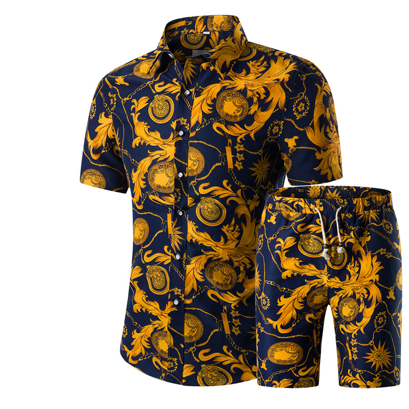 Fashion-Designer New Fashion Men Shirts Shorts Set Summer Casual Printed Shirt Homme Short Male Printing Dress Suit Sets Plus Size 5XL, Golden
Fashion-Designer New Fashion Men Shirts Shorts Set Summer Casual Printed Shirt Homme Short Male Printing Dress Suit Sets Plus Size 5XL, Golden
