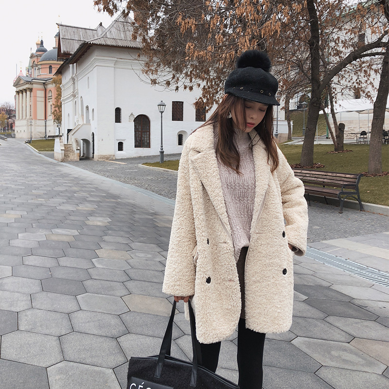 Mishow Lamb Wool Coat Female Winter Korean Loose Sheep Hair Velvet Fur Coat Jacket High Quality Streetwear Women MX18D6508, Khaki
Mishow Lamb Wool Coat Female Winter Korean Loose Sheep Hair Velvet Fur Coat Jacket High Quality Streetwear Women MX18D6508, Khaki