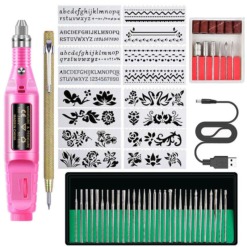 Manicure Set DIY High Quality Polishing Pen Flower Digital Template Set Grinding Needle Sandpaper Ring Nail Art Sets
Manicure Set DIY High Quality Polishing Pen Flower Digital Template Set Grinding Needle Sandpaper Ring Nail Art Sets