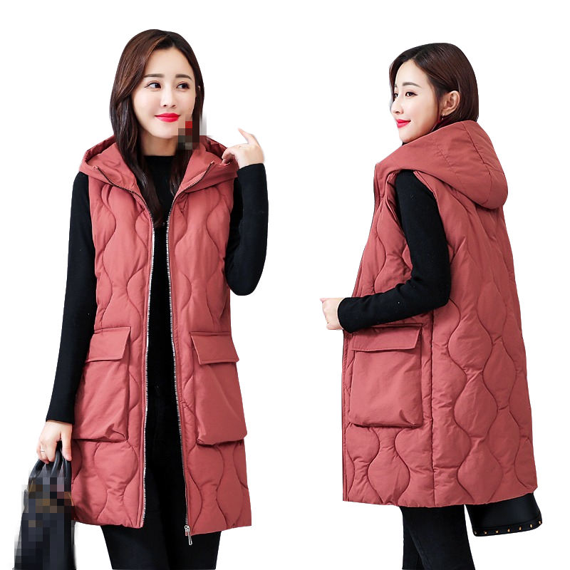 G1309 Autumn winter 2019 new women's fashion big size long paragraph cotton vest coat cheap wholesale, Black
G1309 Autumn winter 2019 new women's fashion big size long paragraph cotton vest coat cheap wholesale, Black