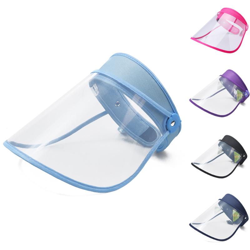 Bands Reusable Full Face Shield Cover Transparent Anti Droplet Clear Mask Cooking Splash Soft Plastic Respirator Doublesided Film Ju9